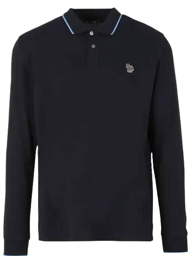 Regular Fit Zebra Patch Long Sleeve PK Shirt Navy - PAUL SMITH - BALAAN 1