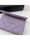 CC Logo Classic Caviar Card Wallet Purple - CHANEL - BALAAN 3