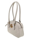 GG Marmont Leather Small Top Handle Shoulder Bag Light Grey - GUCCI - BALAAN 3