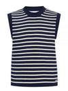 Embroided Sailor Knit Vest Navy - AMI - BALAAN 2