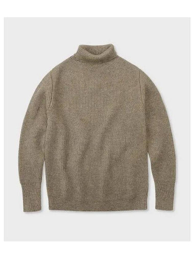 ANDERSEN Navy Turtleneck Natural Taupe - ANDERSEN-ANDERSEN - BALAAN 1