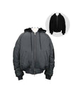 Reversible Ma 1 Hooded Bomber Jacket Grey - JUUN.J - BALAAN 3