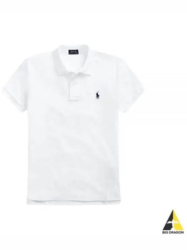 Pony Logo Embroidered Stretch Cotton Short Sleeve Polo Shirt White - POLO RALPH LAUREN - BALAAN 2