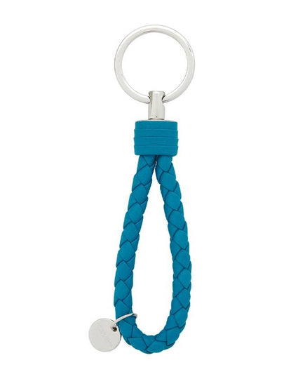 Intrecciato Leather Key Holder Blue - BOTTEGA VENETA - BALAAN 2