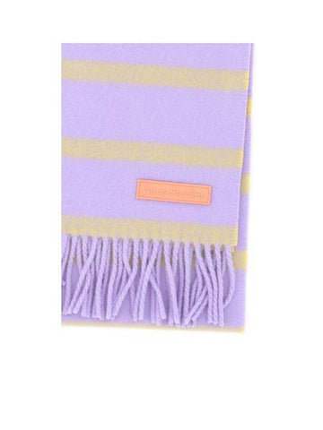 Pink Label Wool Scarf Lilac Yellow - ACNE STUDIOS - BALAAN 1