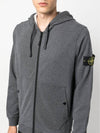 Wappen Patch Cotton Zip Up Hoodie Melange Dark Grey - STONE ISLAND - BALAAN 3