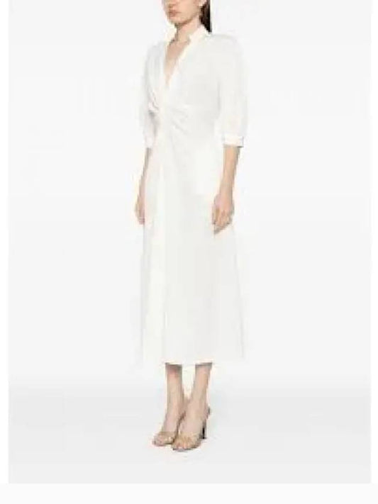 Women's Lucid Shirt Cotton Midi Dress White - JIL SANDER - BALAAN 2