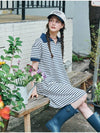 Stripe Collar Summer Short Dress Navy - METAPHER - BALAAN 5