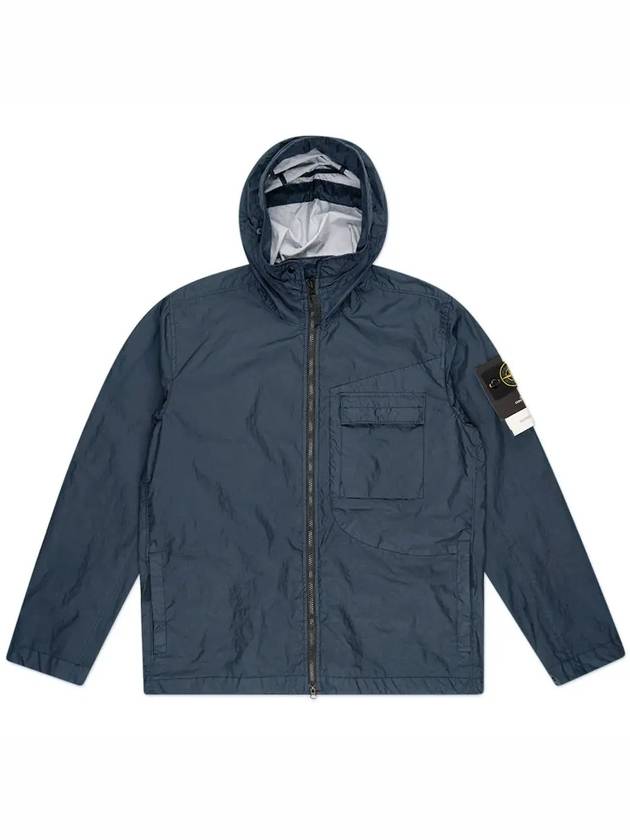 Wappen Patch Membrana Hooded Jacket Avio Blue - STONE ISLAND - BALAAN 2