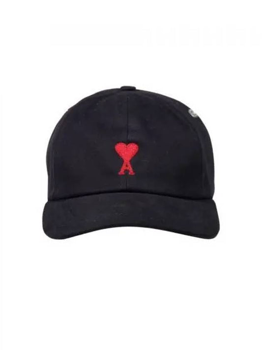 De Coeur Embroidered Logo Ball Cap Black - AMI - BALAAN 2