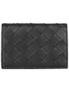 Intrecciato Folding Card Wallet Black - BOTTEGA VENETA - BALAAN 3