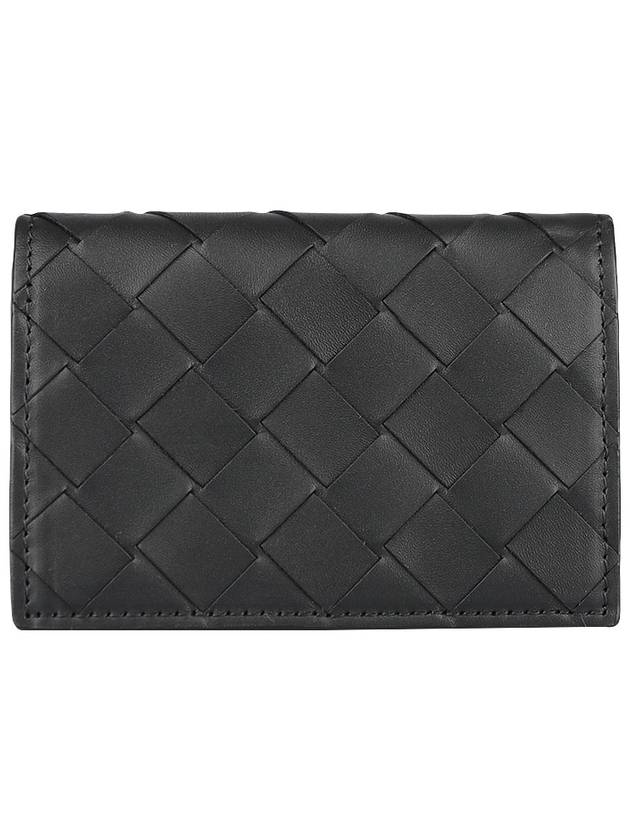 Intrecciato Folding Card Wallet Black - BOTTEGA VENETA - BALAAN 3