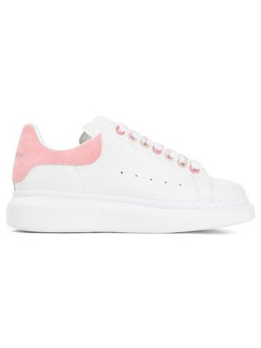 Oversized Leather Low Top Sneakers White Pink - ALEXANDER MCQUEEN - BALAAN 1