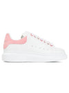 Oversized Leather Low Top Sneakers White Pink - ALEXANDER MCQUEEN - BALAAN 1