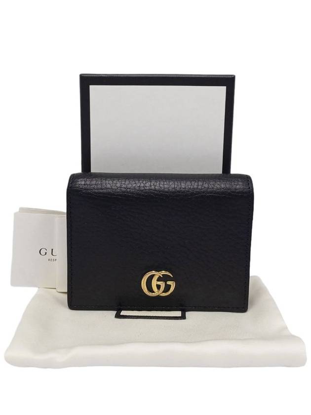 Women s 456126 GG Marmont Black Card Case Half Wallet - GUCCI - BALAAN 9