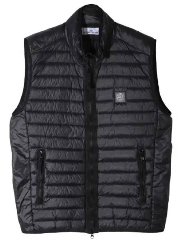 Men's Logo Patch Puffer Vest Black - STONE ISLAND - BALAAN 2