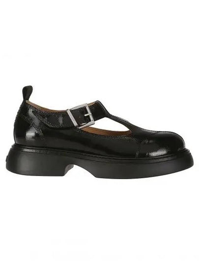 Cut-Out Buckle Loafers Black - GANNI - BALAAN 2