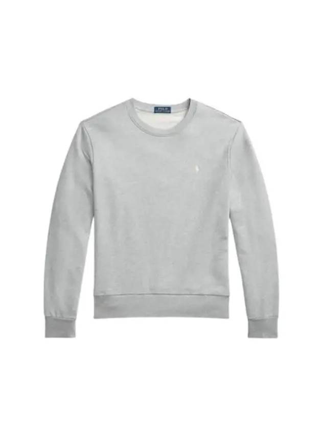 Embroidered Pony Logo Crew Neck Cotton Sweatshirt Grey - POLO RALPH LAUREN - BALAAN 2