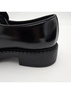 Chocolate Brushed Leather Loafers Black - PRADA - BALAAN 9