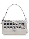 Women's Studded Leather Shoulder Bag White - MICHAEL KORS - BALAAN 2