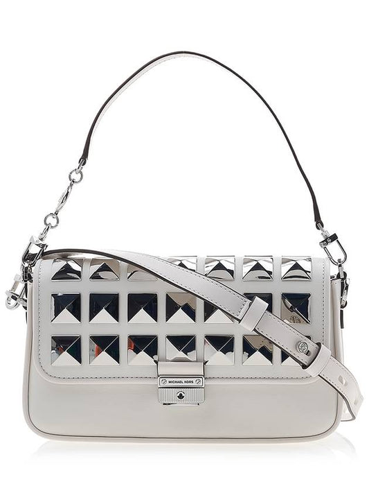 Women's Studded Shoulder Bag Soft White - MICHAEL KORS - BALAAN.