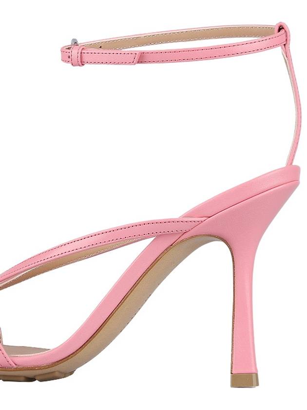 Stretch Leather Sandal Heels Pink - BOTTEGA VENETA - BALAAN 7