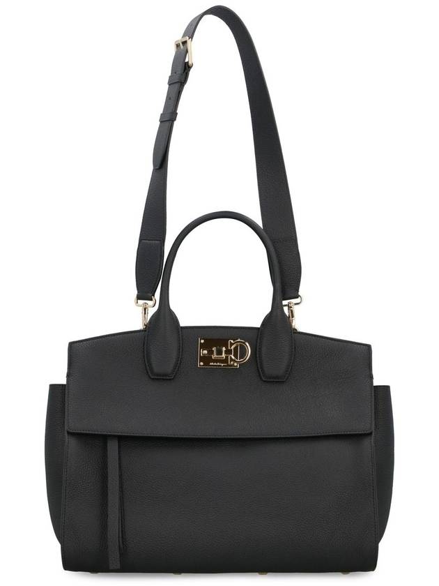 Studio Soft Tote Bag Black - SALVATORE FERRAGAMO - BALAAN 6