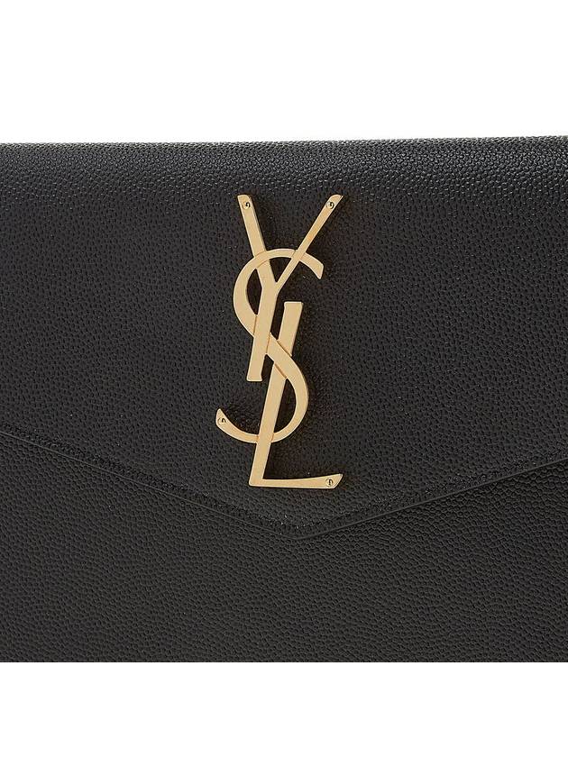 Uptown Envelope Monogram Leather Clutch Bag Black - SAINT LAURENT - BALAAN 8