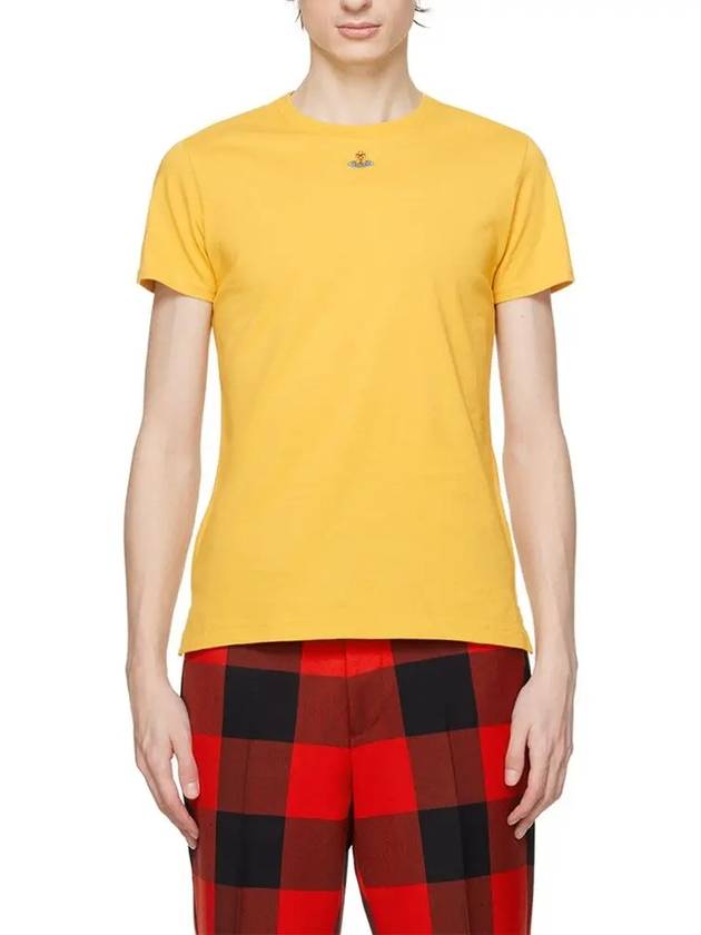 Embroided ORB Peru Short Sleeve T-Shirt Yellow - VIVIENNE WESTWOOD - BALAAN 2