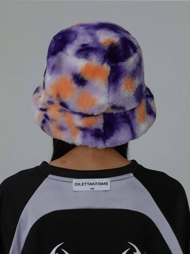 Purple Pansy Fur Bucket Hat - DILETTANTISME - BALAAN 4
