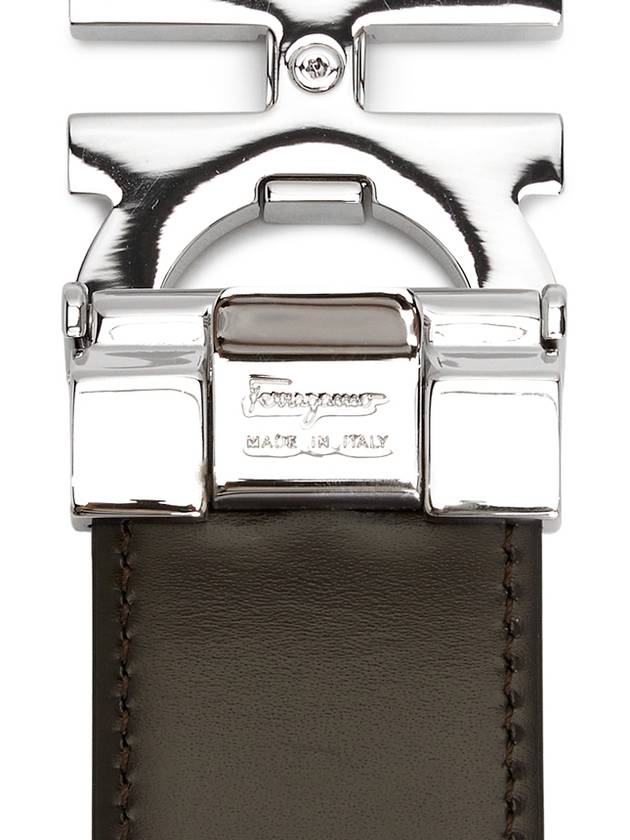 Gancini Reversible Belt Black Brown - SALVATORE FERRAGAMO - BALAAN 8