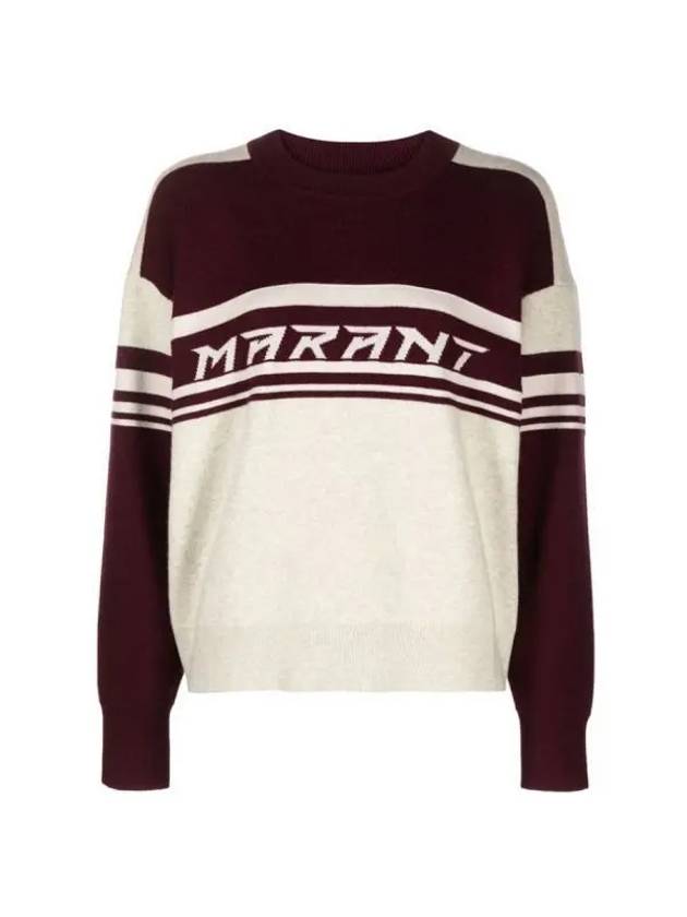 Callie Crew Neck Knit Top Wine - ISABEL MARANT - BALAAN 1