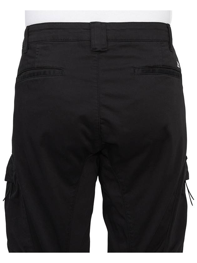 Stretch Sateen Ergonomic Cargo Pants Black - CP COMPANY - BALAAN 7