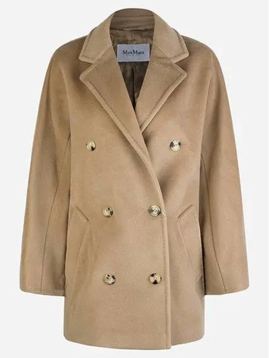 2421086011600 001 Revus Double Wool Cashmere Shorts Coat Camel 1047489 - MAX MARA - BALAAN 1