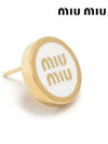 Enameled Metal Earrings White - MIU MIU - BALAAN 5