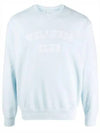 Wellness Club Flock Crew Neck Cotton Sweatshirt Baby Blue - SPORTY & RICH - BALAAN 2