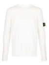 Wappen Patch Wool Knit Top Ivory - STONE ISLAND - BALAAN 1