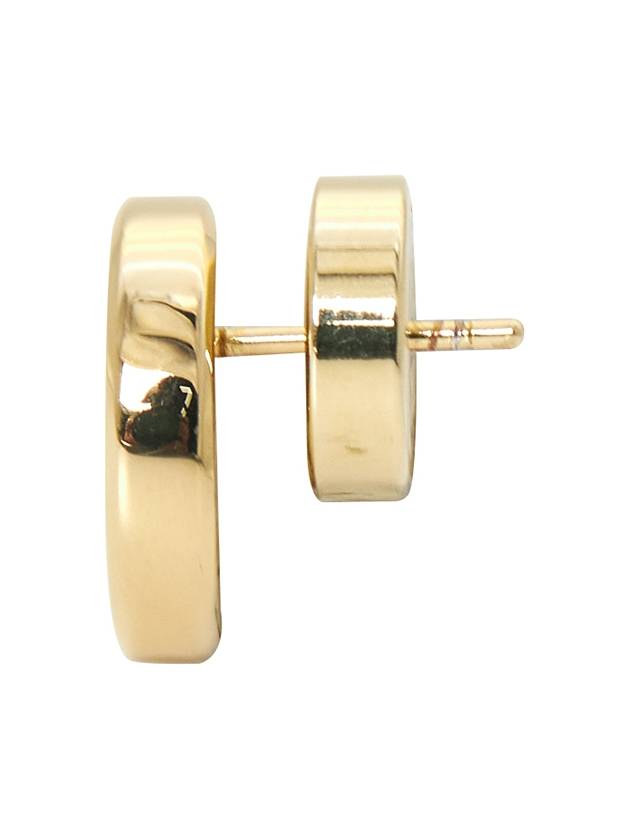 Round Logo Earrings Gold - MIU MIU - BALAAN 4