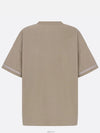 Oversized Fit Cotton Jersey Short Sleeve T-Shirt Brown - DIOR - BALAAN 7