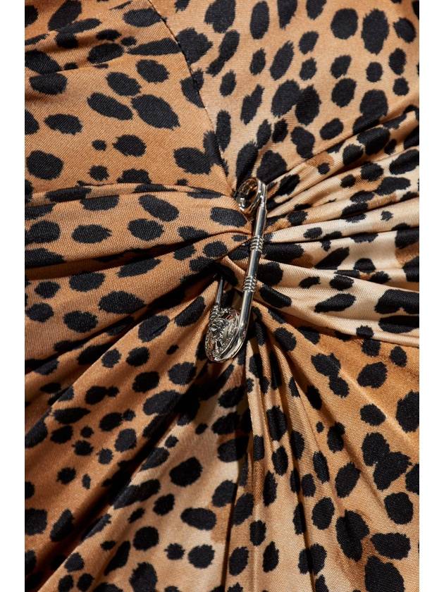 Versace Skirt With Animal Print, Women's, Beige - VERSACE - BALAAN 5