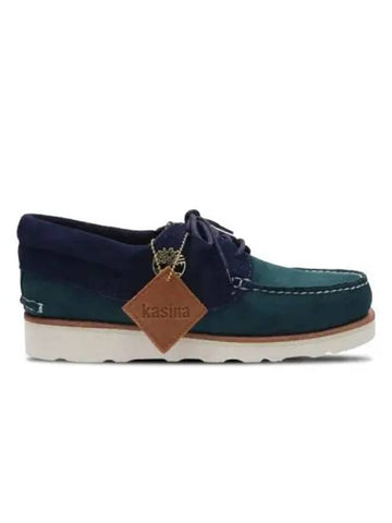 Cassina 3 Eye Wedges Vibram Lace Up Shoes Medium Blue Suede - TIMBERLAND - BALAAN 1