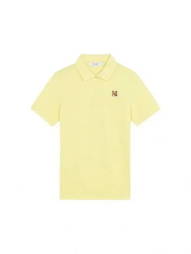 Fox Head Patch Classic Short Sleeve Polo Shirt  Light Yellow - MAISON KITSUNE - BALAAN 2