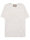 Embroidered Logo City Short Sleeve T-Shirt White - GUCCI - BALAAN 10