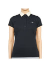 Women's Cara Polo Short Sleeve T-Shirt Black - J.LINDEBERG - BALAAN 1