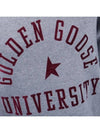 Logo Print Sweatshirt Gray - GOLDEN GOOSE - BALAAN.