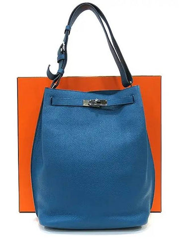 blue shoulder bag - HERMES - BALAAN 1