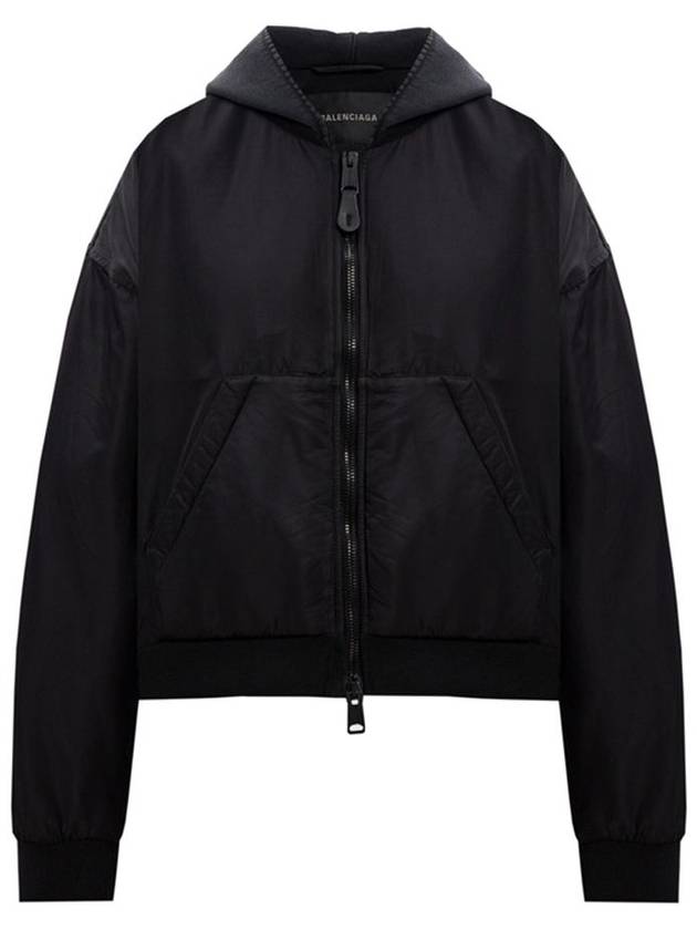 Hooded Bomber Jacket Black - BALENCIAGA - BALAAN 2