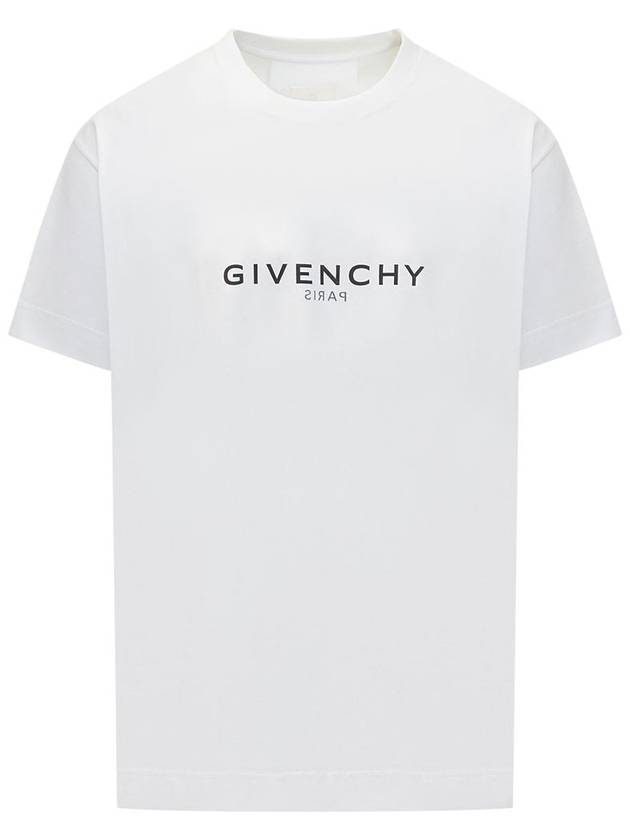 Reverse Oversized Short Sleeve T-Shirt White - GIVENCHY - BALAAN 2