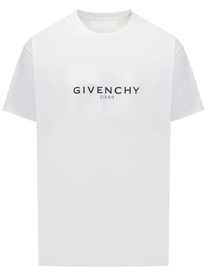 Reverse Oversized Short Sleeve T-Shirt White - GIVENCHY - BALAAN 2