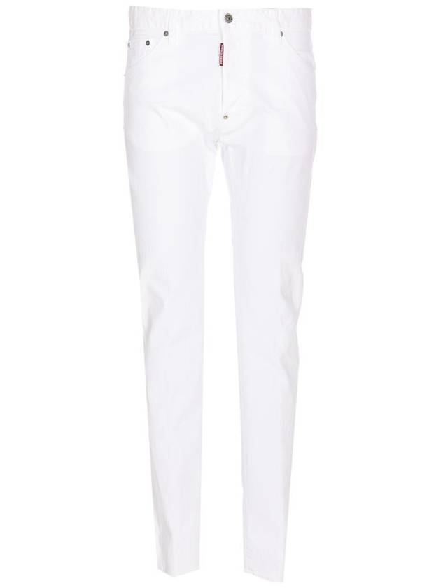 24 ss Stretch Cotton Pants WITH Leather Logo Patch S74LB1492S39781100 B0650979920 - DSQUARED2 - BALAAN 2